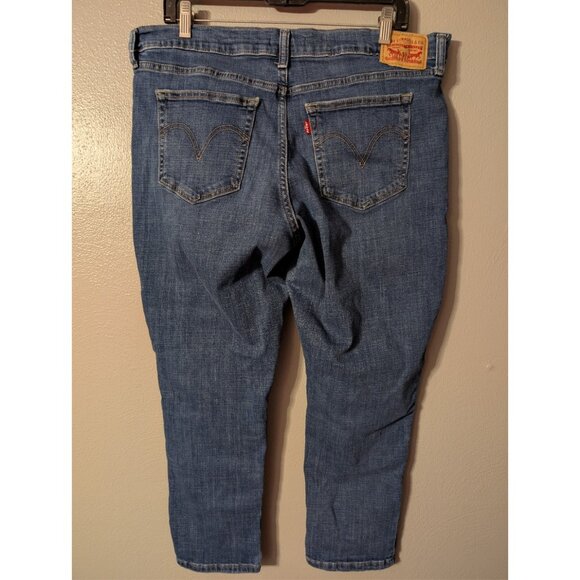 Levi's Women's Boyfriend Jeans Size 33 Mid-Rise Stretch Cropped - Picture 3 of 7